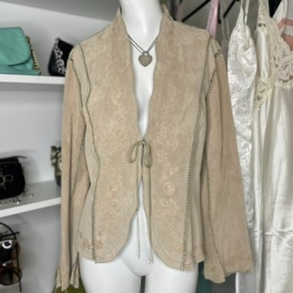 y2k suede jacket
